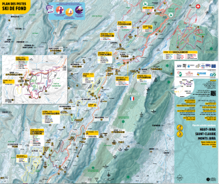 Nordic ski map - Hautes Jura - Saint Claude - Monts Jura