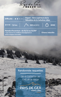 Snowshoe hike - From Catheline to Crêt de la Neige