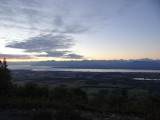 Vue sur les Alpes et le lac leman