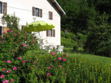 La terrasse Est en été