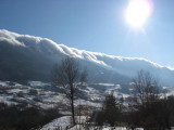 Cascade de nuage sur les Crêtes fin d'hiver