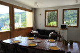 Gîte La Pierre à Sel - Séjour avec vue sur la vallée