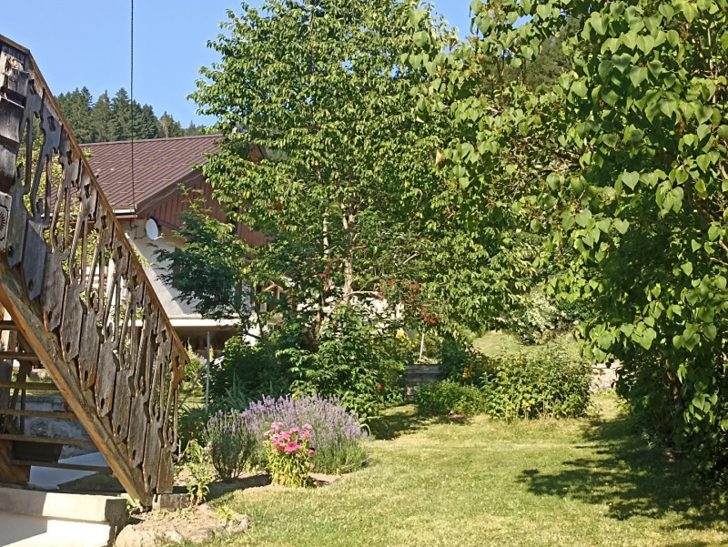 Au fond du jardin , côté montagne.