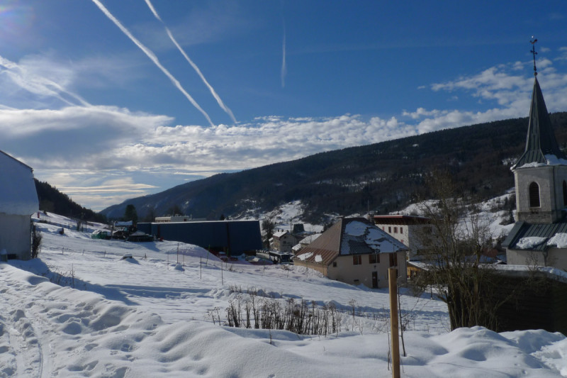 Gîte La Pierre à Sel - Vue de l'appartement en hiver