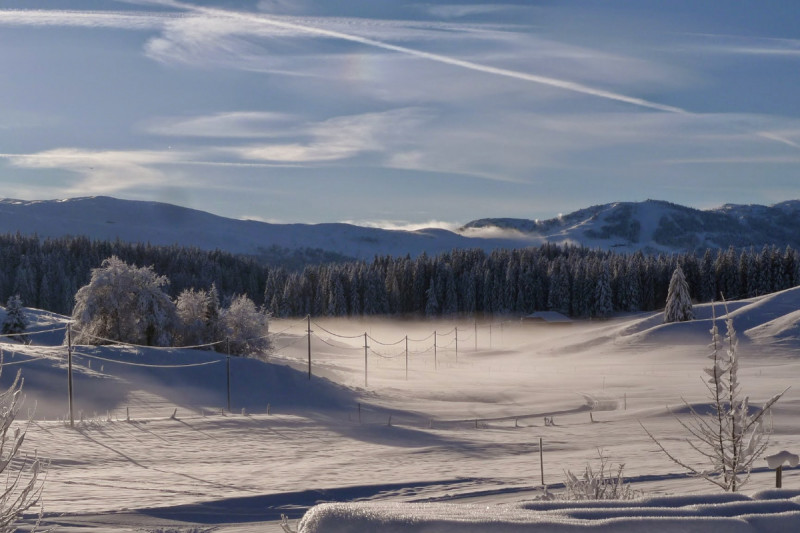 Gîte La Pierre à Sel - Départ en ski de randonnée de la maison.
