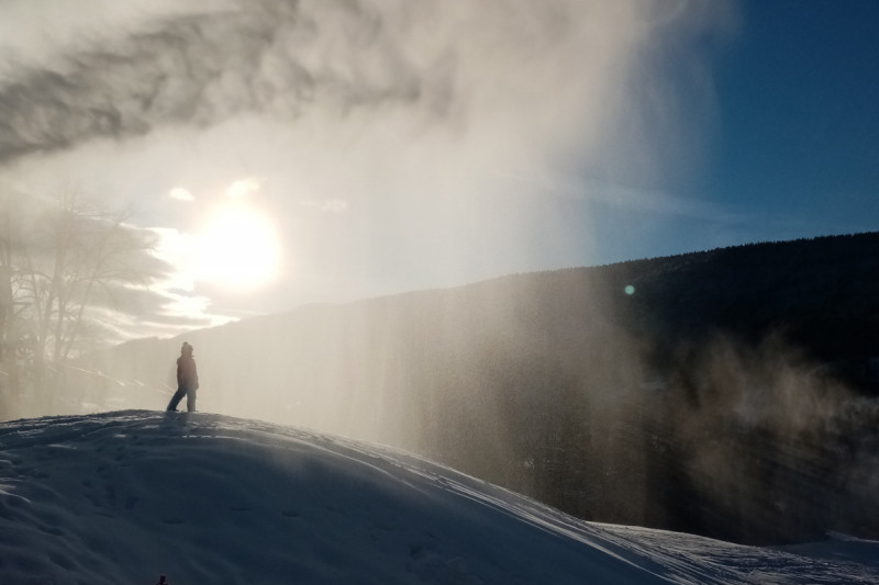 Gîte La Pierre à Sel - Vue de l'appartement en hiver